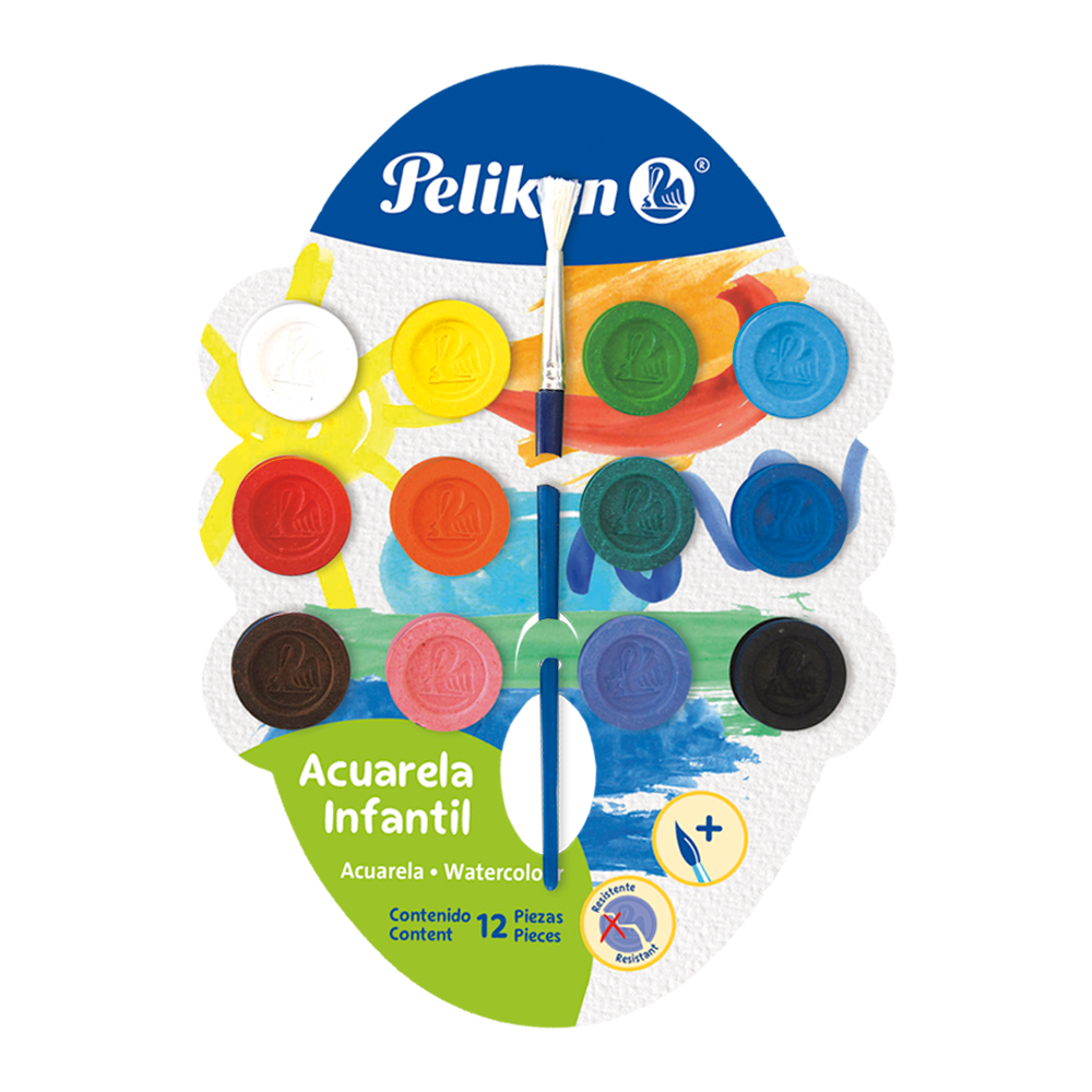 Acuarela Pelikan 12 Pastillas