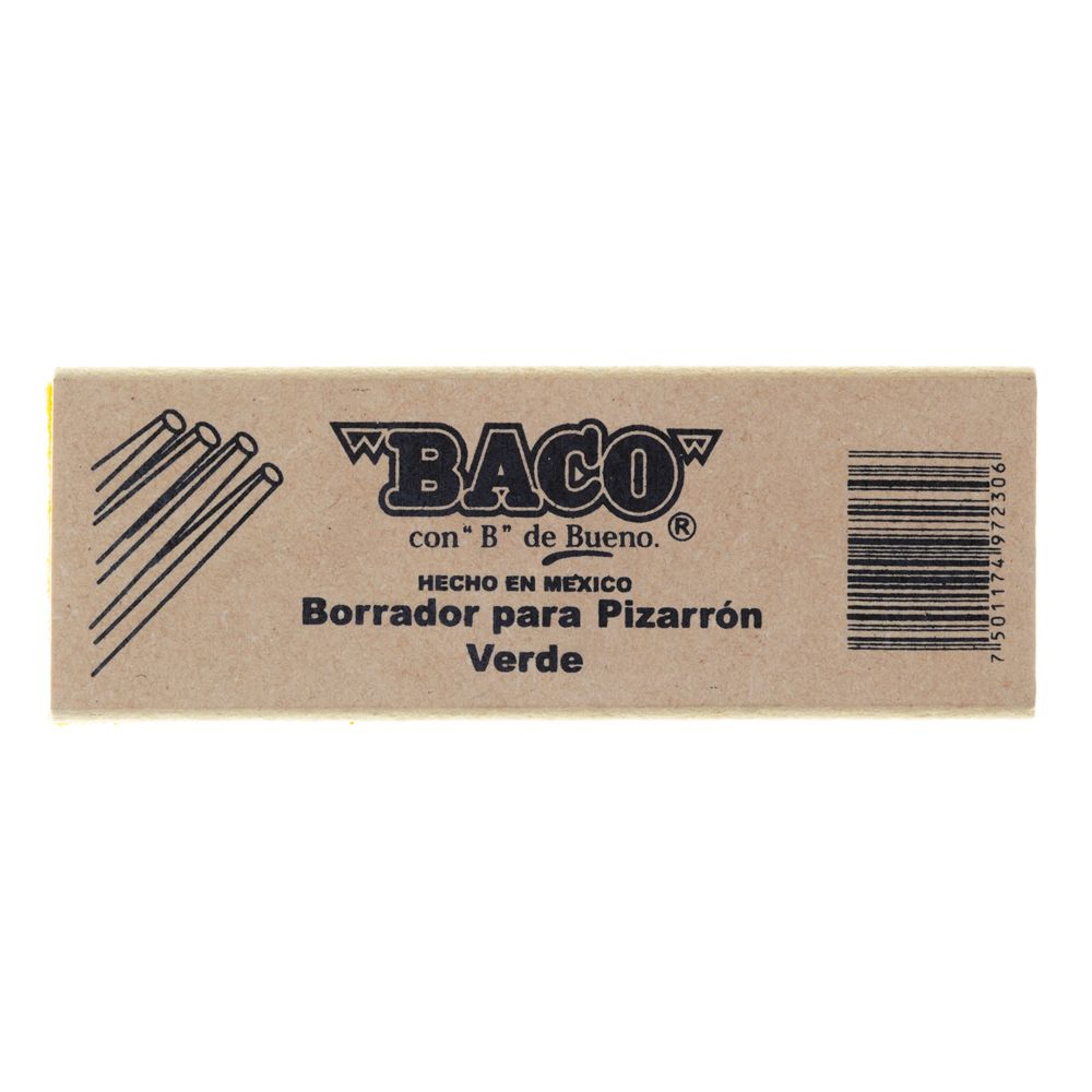 Borrador Pizarron Madera Baco 