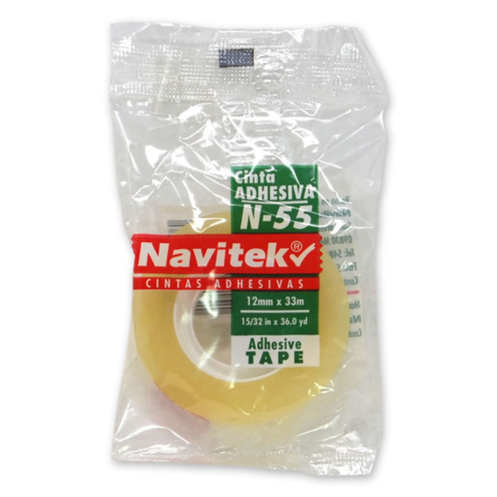 Cinta Adhesiva Transparente 12X33 Navitek N-55
