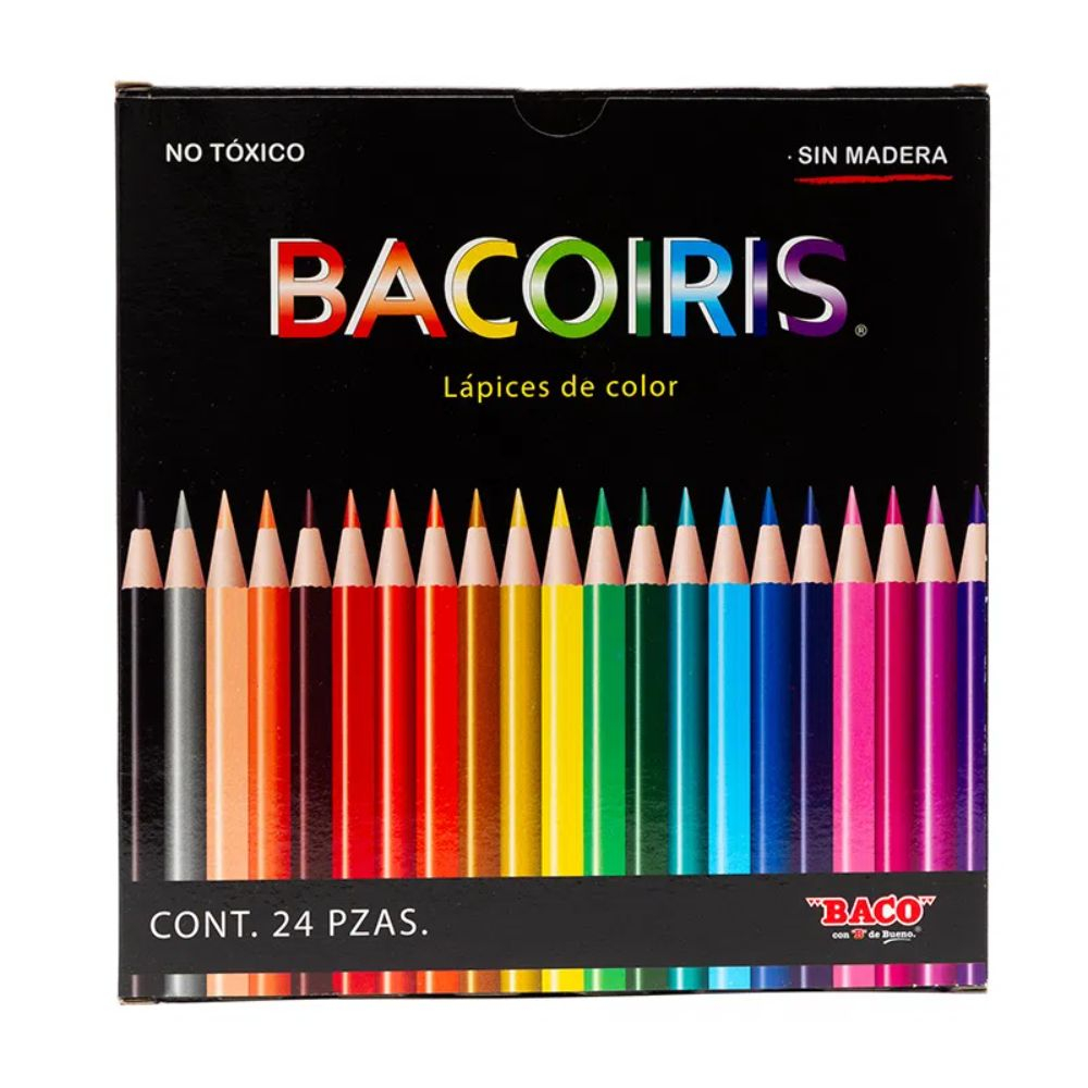 Colores Largos 24 Pzas Baco-Iris