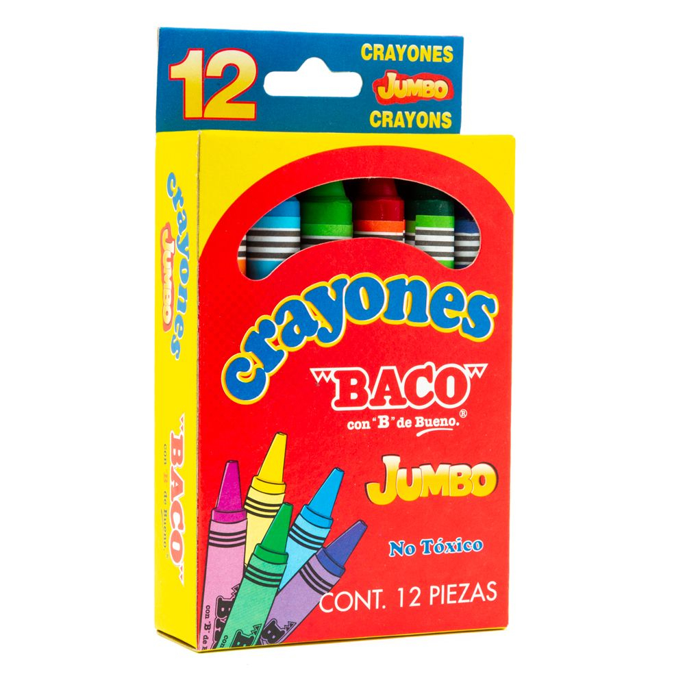 Crayones Jumbo 12 Pzas Baco