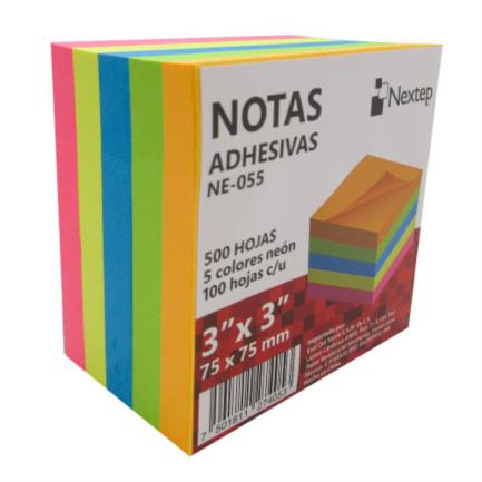 [NE-055] Nota Adhesiva 3X3 Neon Nextep 