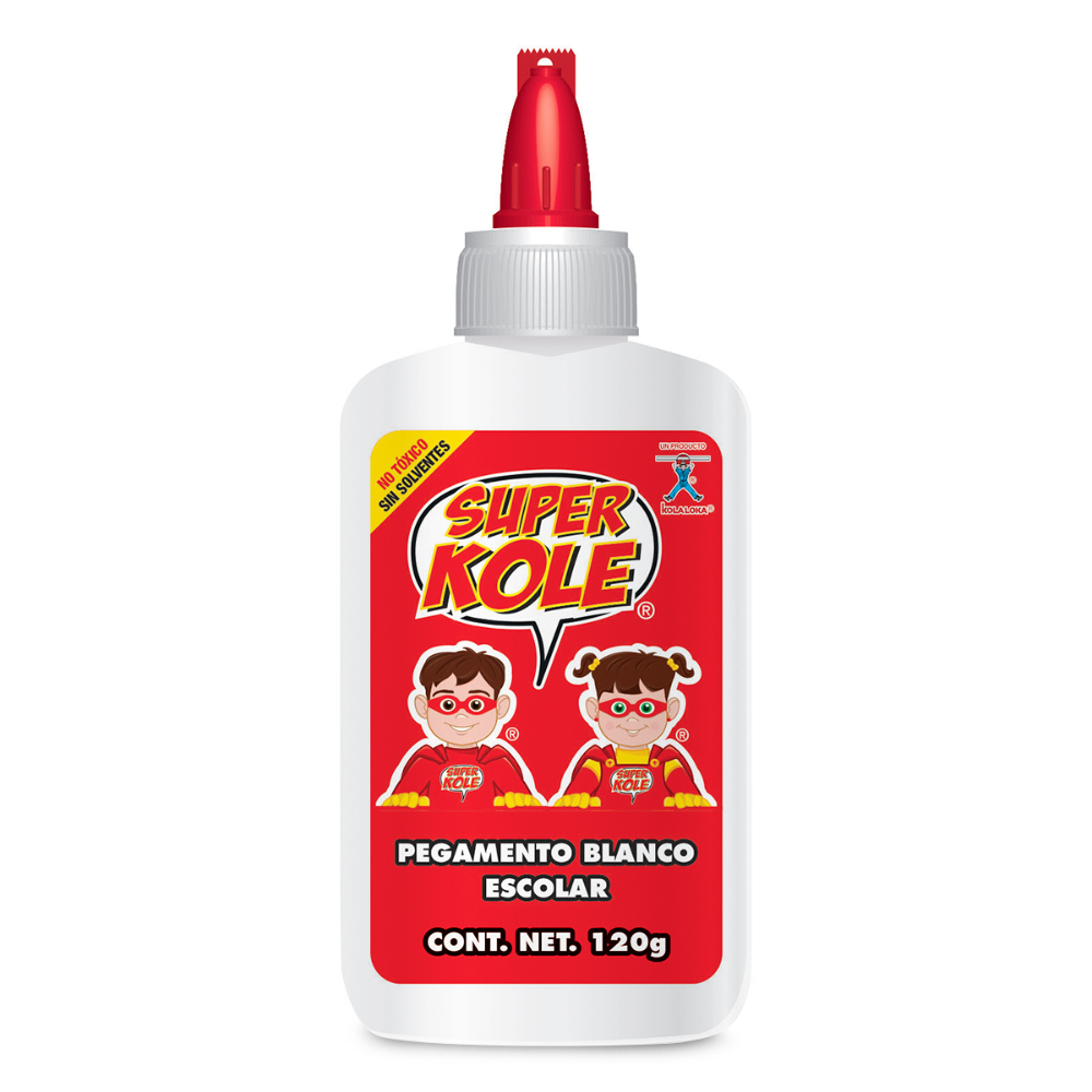 Pegamento Blanco Escolar 120 gr Super Kole