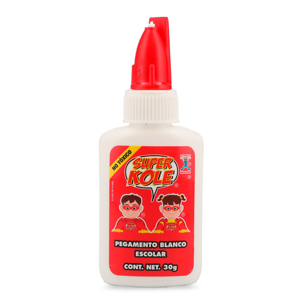 Pegamento Blanco Escolar 30 gr Super Kole