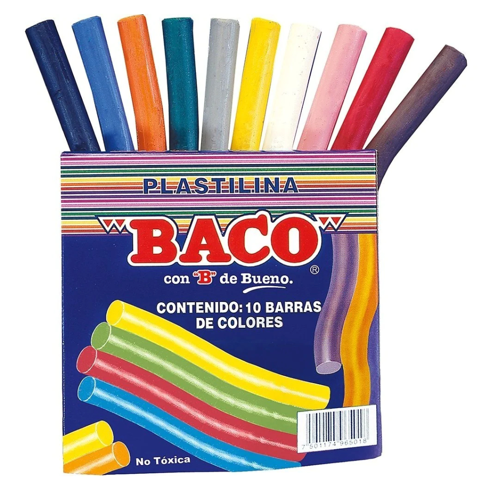 Plastilina 10 Barritas Baco