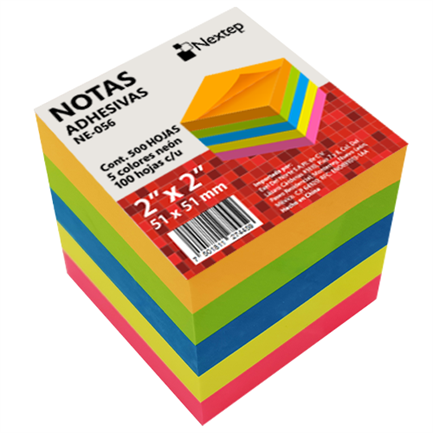 [NE-056] Nota Adhesiva 2X2 Neon Nextep