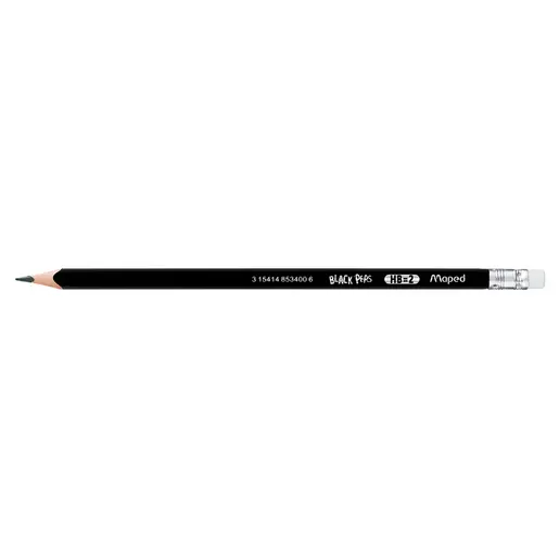 Lápiz Triangular 2HB Negro Cera Maped