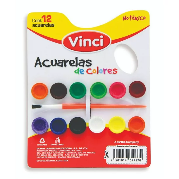 Acuarela Vinci 12 Pastillas
