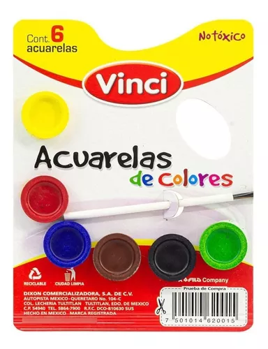 Acuarela Vinci 6 Pastillas