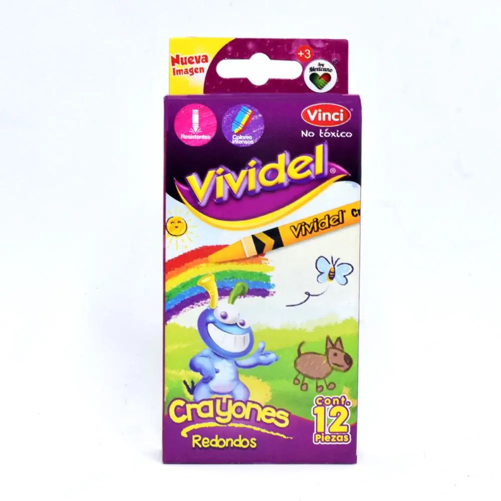 Crayones Estandar 12 Pzas Vividel Vinci
