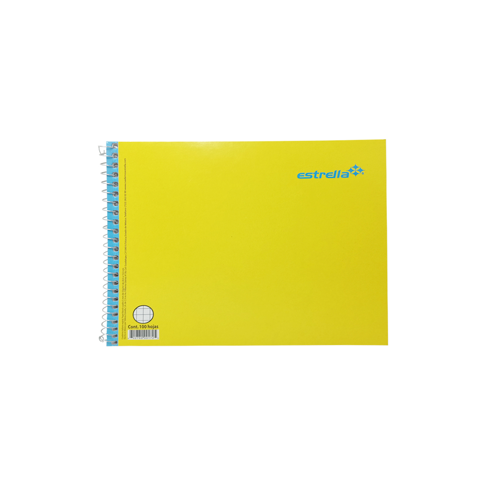 Cuaderno Forma Italiana 100 Hojas Espiral Estrella (Raya)