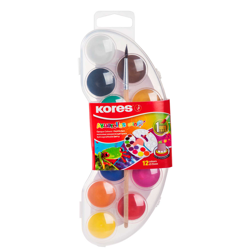 Acuarela Estuche 12 Pastillas Kores