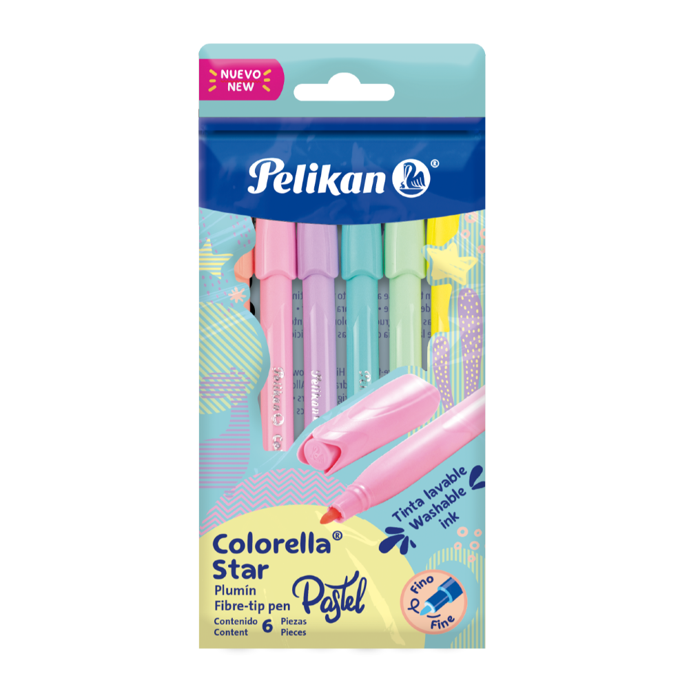 Marcadores 6 Pzas Pastel Colorella Star Pelikan