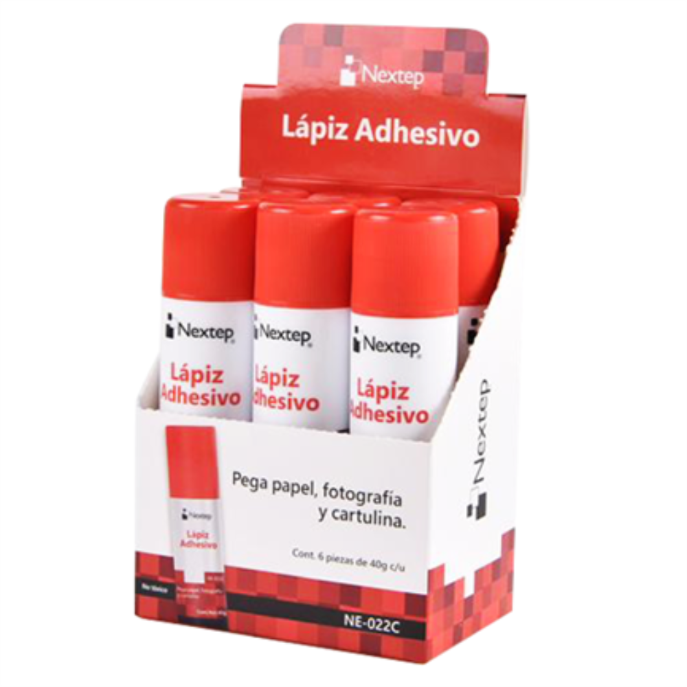 Lápiz Adhesivo 40 gr 6 Piezas Nextep
