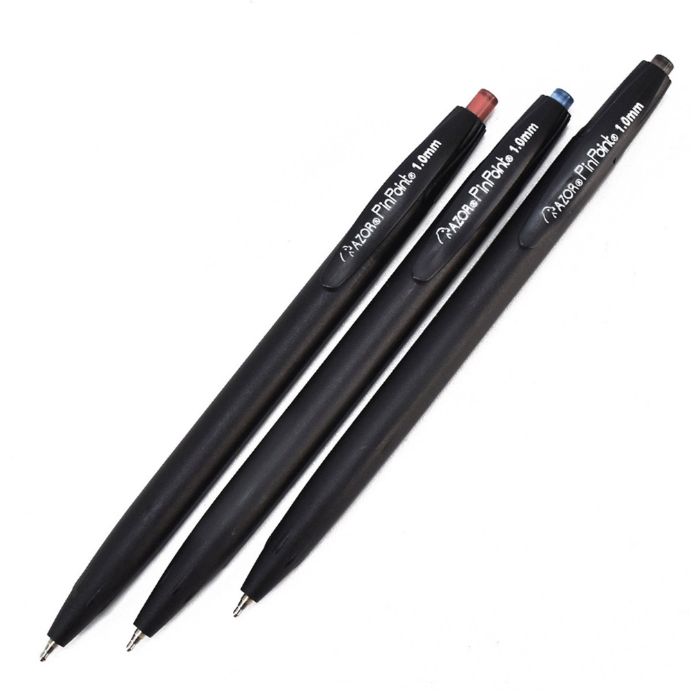 [6110NE] Bolígrafo Retractil 1.0 mm Azor Pin Point (Negro)