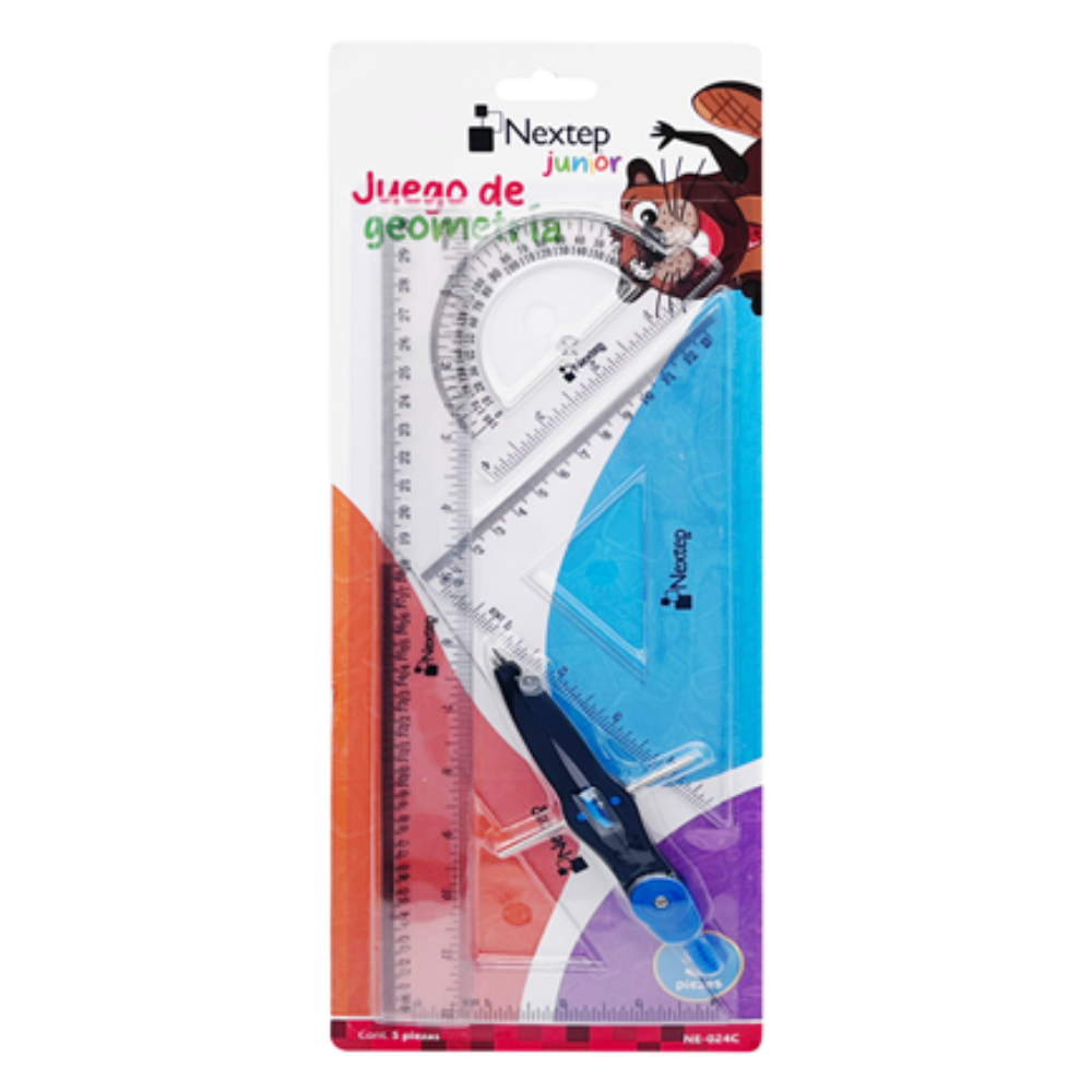 [NE-024C] Juego de Geometria Grande 5 Piezas  Nextep
