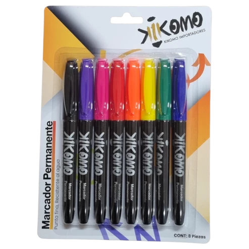 Marcadores Perm. 8 Pzs Kikomo