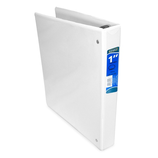[E3025] Carpeta Vinil C/Aro 1" Carta Blanca Kinera