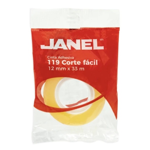 Cinta Adhesiva Transparente 12X33M Janel 256