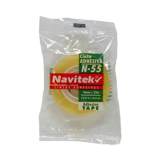 Cinta Adhesiva Transparente 18X33 Navitek N-55