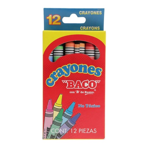 Crayones Estándar 12 Pzas Baco