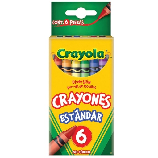 Crayones Estándar 6 Pzas Crayola