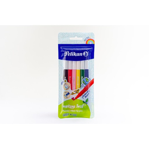 Marcador 6 Pzs Pelikan Markana Twist