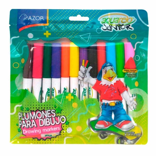 Marcador Aquarelo Junior C/12 Azor