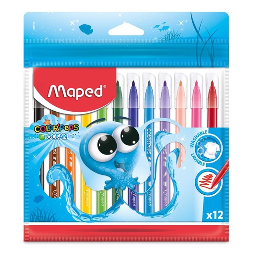 Marcadores 12 Pzas Maped Color Peps 