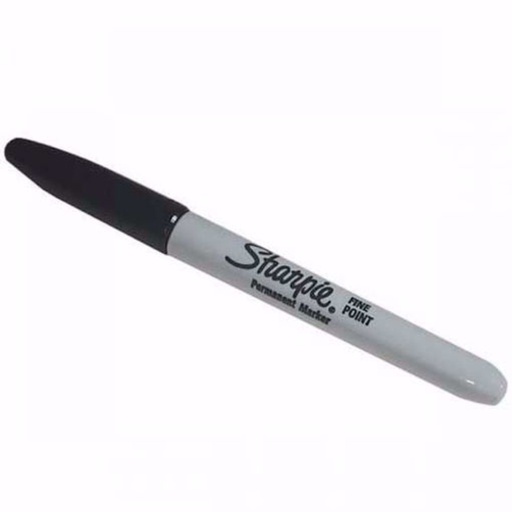Marcador Permanente Negro Punta Fina Sharpie