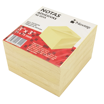 [NE-055A] Nota Adhesiva 3X3 Amarillo Nextep