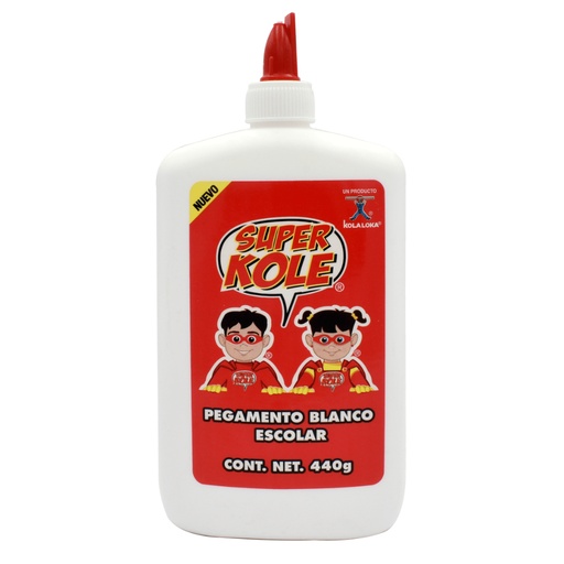 Pegamento Blanco Escolar 440 gr Super Kole