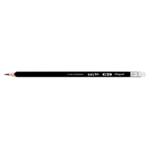 Lápiz Triangular 2HB Negro Cera Maped