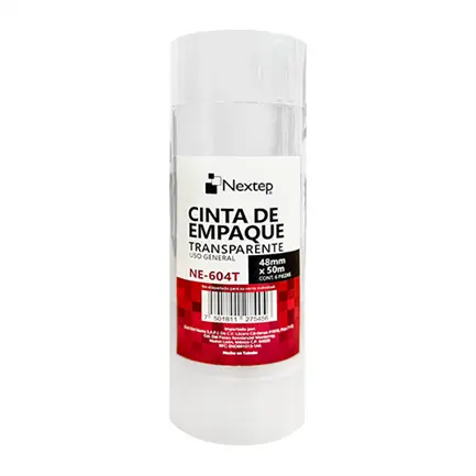 [NE-604T] Cinta Adhesiva Transparente 48mm x 50m 6 Pzas Nextep