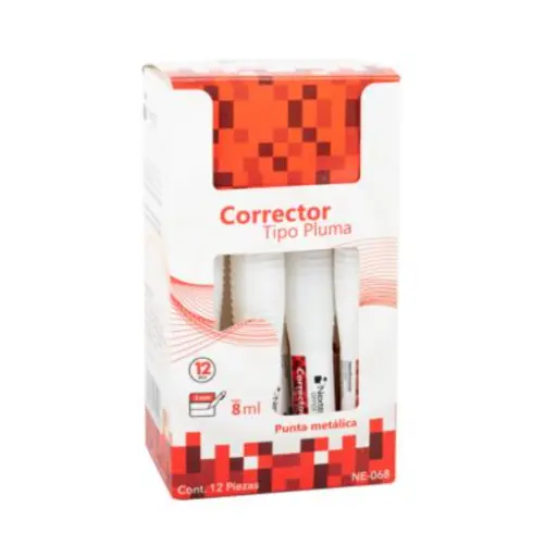 [NE-068] Corrector Tipo Pluma 8 ml 12 Piezas Nextep